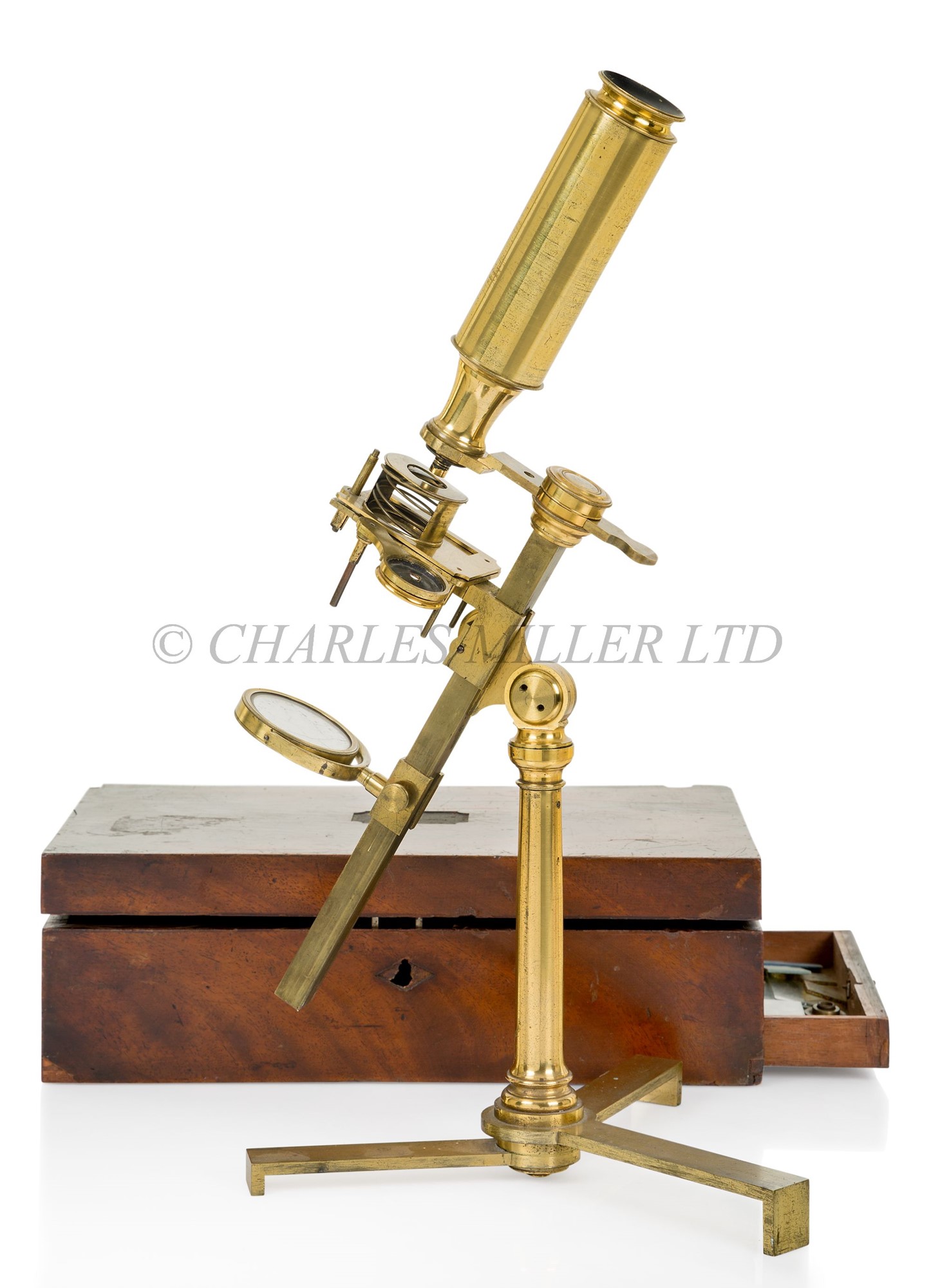Lot 258 - A 'MOST IMPROVED' MICROSCOPE BY GEORGE ADAMS
