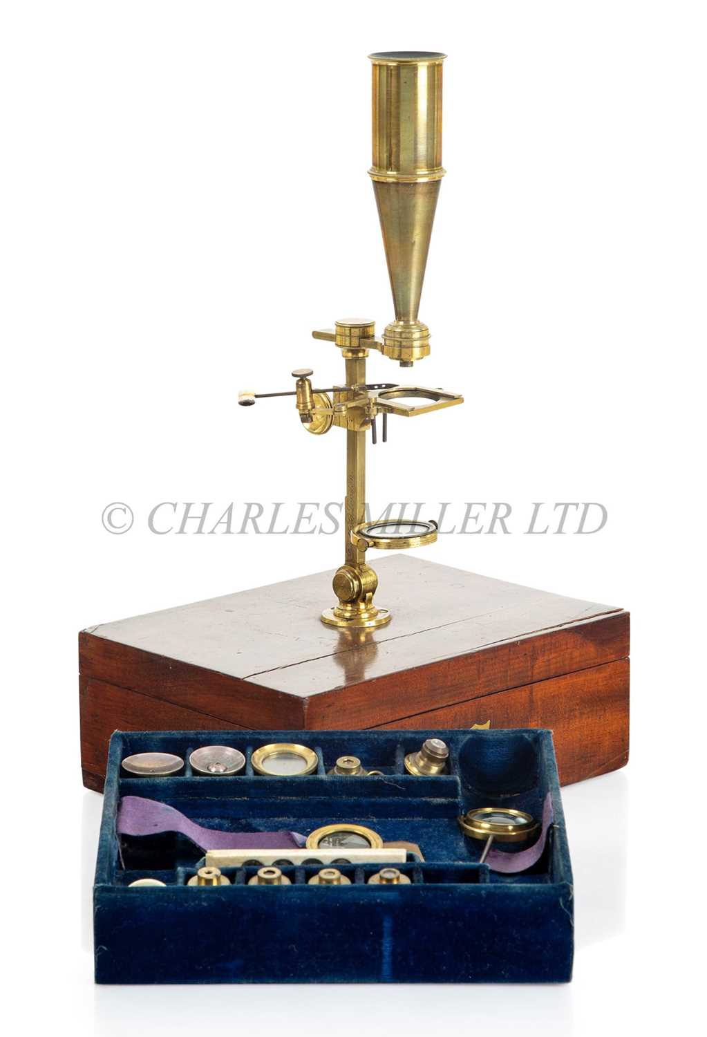 Lot 251 - A GOULD-TYPE CHEST MICROSCOPE BY DOLLOND, CIRCA 1830