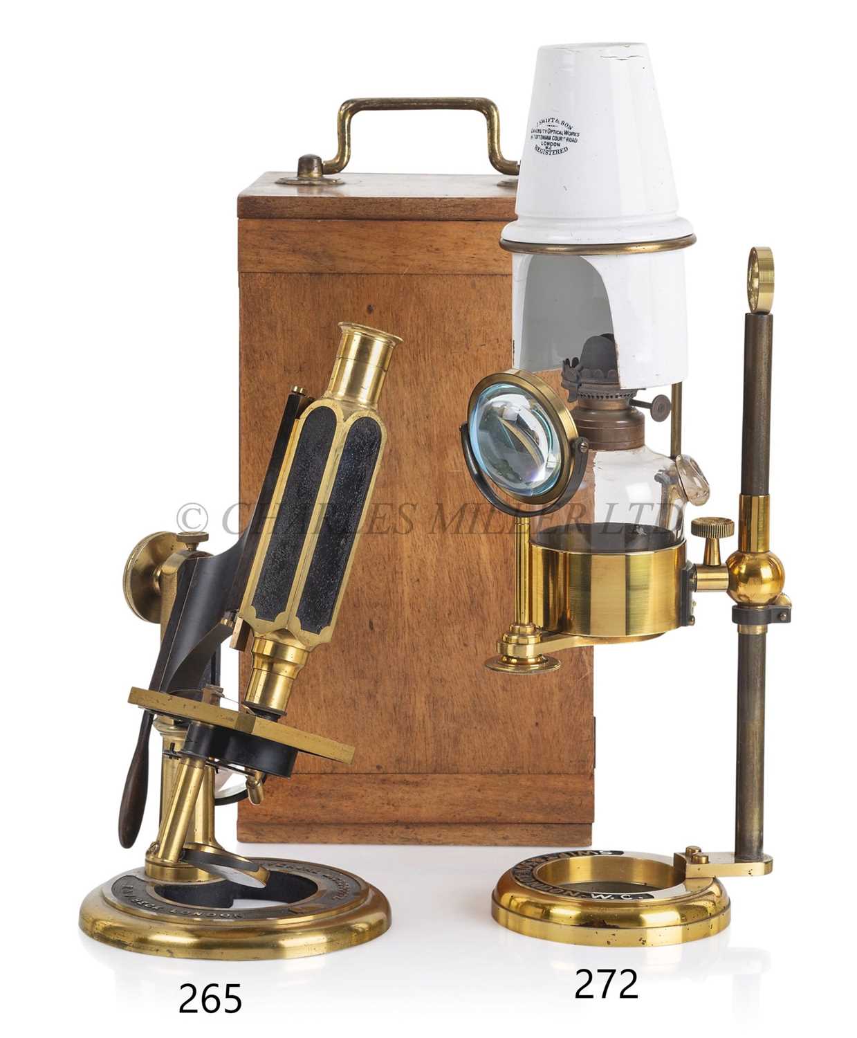 Lot 265 - A COMPOUND MONOCULAR MICROSCOPE BY J.BECK, LONDON, CIRCA 1867