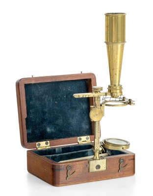 Lot 252 - A CARY-GOULD TYPE MICROSCOPE 1820-1850