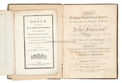 Lot 46 - THE BURIAL SERVICE CHANT TO BE PERFORMED AT THE FUNERAL OF LORD VISCOUNT NELSON, 1806