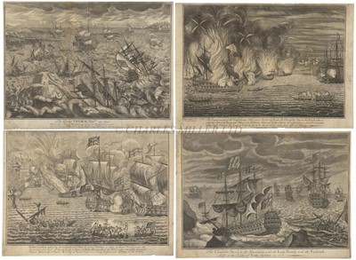 Lot 106 - 'ENGLAND'S GLORY': A SET OF FOUR ENGRAVINGS, C. 1738