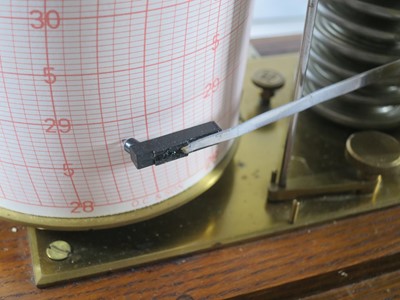 Lot 231 - A RECORDING BAROGRAPH RETAILED BY HARRODS, LONDON, CIRCA 1920