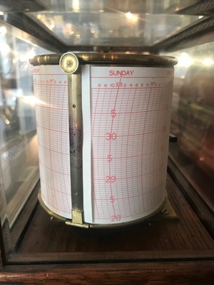 Lot 231 - A RECORDING BAROGRAPH RETAILED BY HARRODS, LONDON, CIRCA 1920