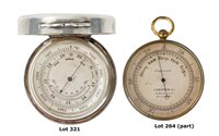 Lot 321 - AN EDWARDIAN SILVER POCKET BAROMETER<br/>unsigned,...