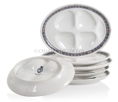 Lot 83 - SIX CUNARD LINE OYSTER DISHES, c. 1915