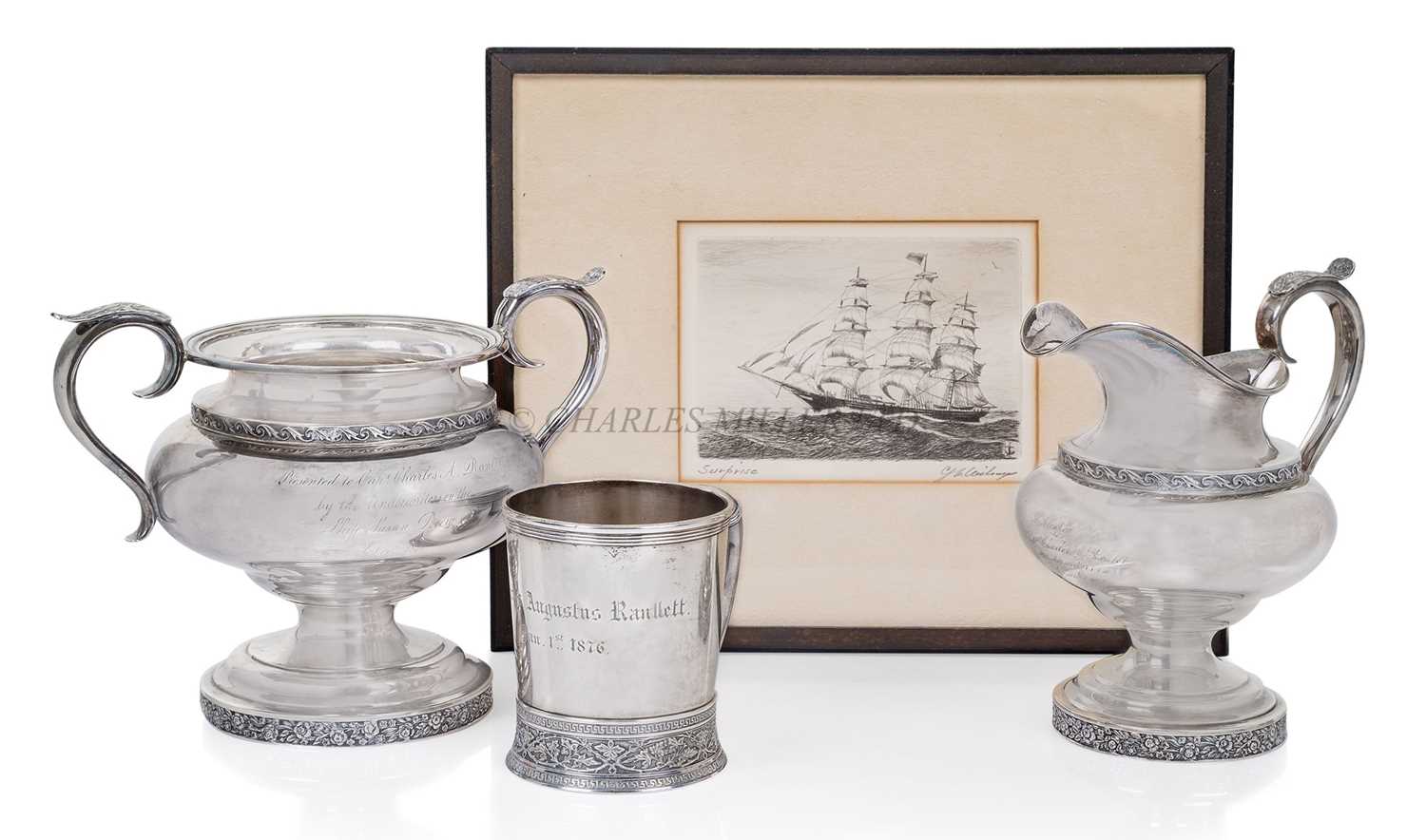 Lot 39 - A COLLECTION OF ARTEFACTS ASSOCIATED WITH THE AMERICAN CLIPPER SHIP SURPRISE AND THE RANLETT FAMILY
