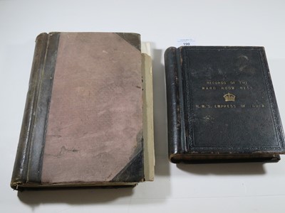 Lot 190 - WARDROOM BOOK EMPRESS OF INDIA AND JOURNAL FOR RENOWN