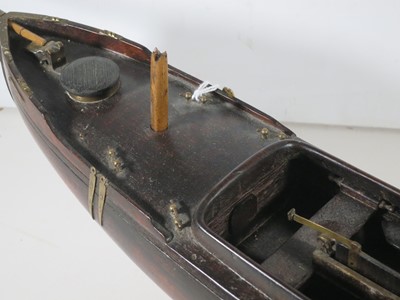 Lot 18 - AN ATTRACTIVE MODEL OF A LUG RIGGED, DROP-KEEL CANOE, CIRCA 1890
