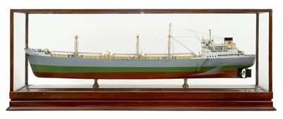 Lot 101 - A BUILDER'S MODEL FOR THE M.S.RISELEY, BUILT BY SWAN, HUNTER & WIGHAM RICHARDSON LTD, WALLSEND FOR THE THOMASSON SHIPPING CO, LTD., 1957