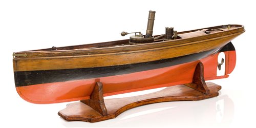 Lot 335 - A LIVE STEAM POWERED MODEL LAUNCH, CIRCA...