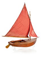 Lot 336 - EARLY 20TH-C WOOD SAILING MODEL OF THE LAKE...