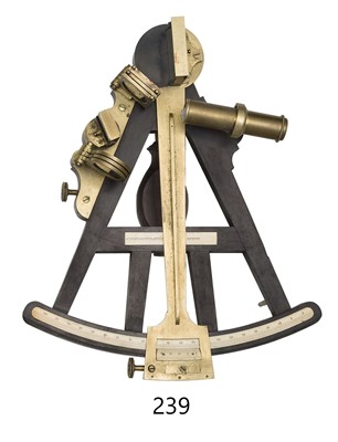 Lot 239 - Ø A 9½IN. RADIUS VERNIER OCTANT BY GEORGE LOWDEN JUNIOR, DUNDEE, CIRCA 1840