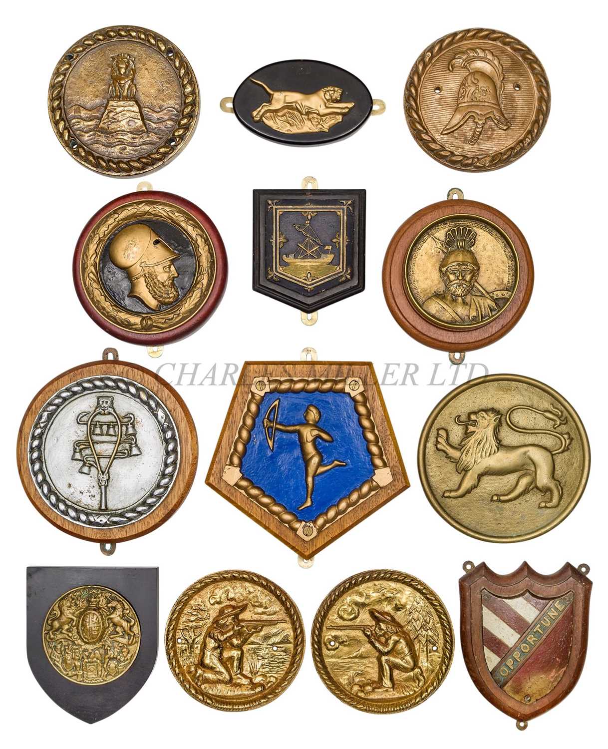 Lot 186 - A COLLECTION OF UNOFFICIAL BRASS SHIP'S BADGES