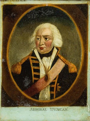 Lot 118 - A REVERSE GLASS PAINTED PORTRAIT OF ADMIRAL LORD NELSON
