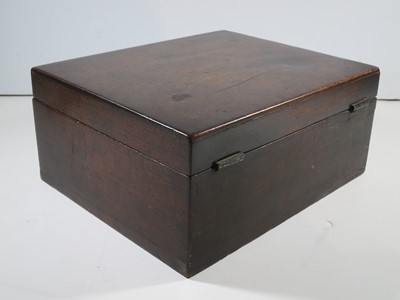 Lot 137 - A WOOD SHAVING BOX, REPUTEDLY BELONGING TO CAPTAIN HARDY