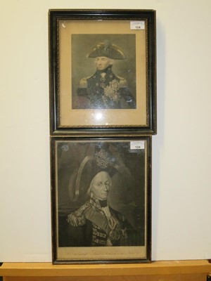 Lot 124 - A MEZZOTINT ENGRAVING OF “ADMIRAL LORD NELSON OF THE NILE” AFTER MATTHEW KEYMER