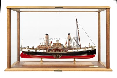 Lot 50 - A 1:48 SCALE BUILDER'S-STYLE MODEL OF THE ADMIRALTY PADDLE TUG 'VOLCANO' [1899]