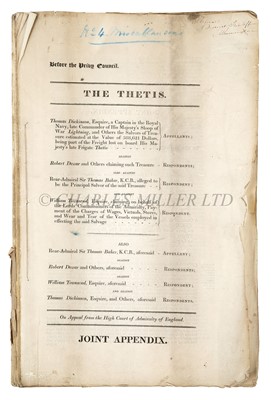 Lot 180 - HISTORICAL DIVING INTEREST: THE PRIVY COUNCIL REPORT INTO THE RECOVERY OF BULLION FROM H.M.S. 'THETIS', LOST 1830