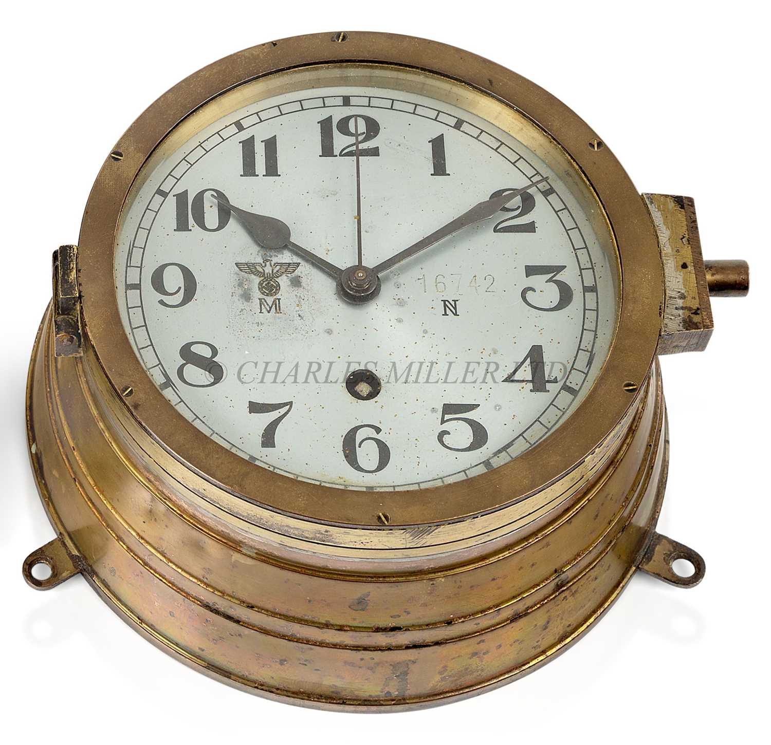 Lot 247 - A KRIEGSMARINE U-BOAT BULKHEAD CLOCK