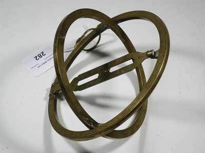 Lot 282 - A UNIVERSAL EQUINOCTIAL RING DIAL, CIRCA 1800