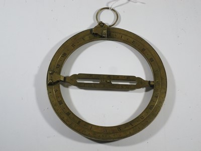 Lot 282 - A UNIVERSAL EQUINOCTIAL RING DIAL, CIRCA 1800