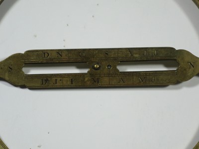 Lot 282 - A UNIVERSAL EQUINOCTIAL RING DIAL, CIRCA 1800