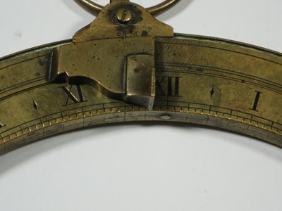 Lot 282 - A UNIVERSAL EQUINOCTIAL RING DIAL, CIRCA 1800
