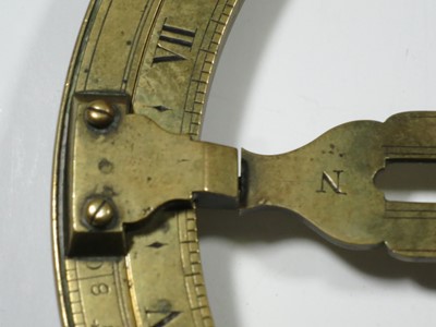 Lot 282 - A UNIVERSAL EQUINOCTIAL RING DIAL, CIRCA 1800