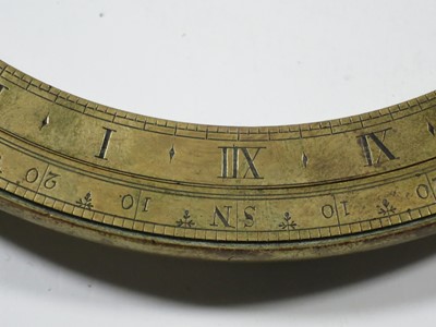 Lot 282 - A UNIVERSAL EQUINOCTIAL RING DIAL, CIRCA 1800