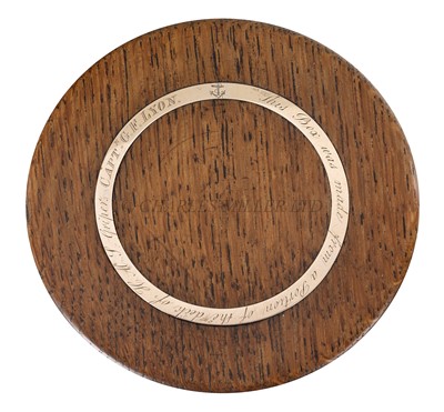 Lot 171 - A FINE GOLD-MOUNTED TABLE SNUFF BOX MADE OF TREEN FROM THE 1819 AND 1824 NORTHWEST PASSAGE EXPLORATION VESSEL H.M.S. 'GRIPER'