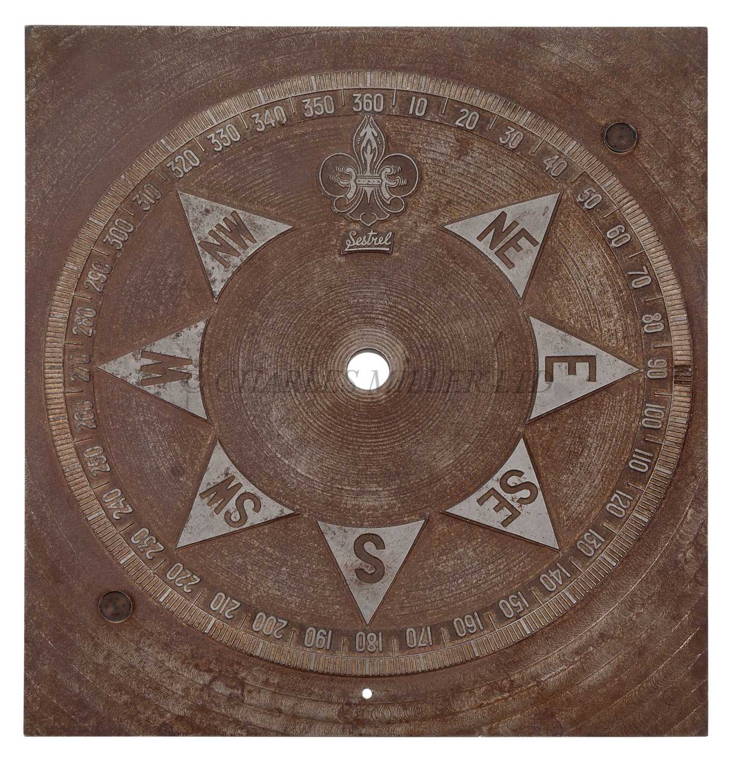 Compass Rows Plate Lot 276 - A MASTER COMPASS CARD PRINTING PLATE BY
