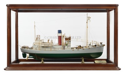 Lot 91 - A RARE BUILDER'S MODEL FOR THE WHALER 'SHUSA', BUILT BY SMITH'S DOCK CO. LTD. FOR THE SOUTH GEORGIA CO. LTD., 1929