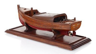 Lot 63 - A DETAILED MODEL OF THE HARBOUR AND CROSS CHANNEL SWIMMING TENDER 'EARLY MORN' DOVER, CIRCA 1930