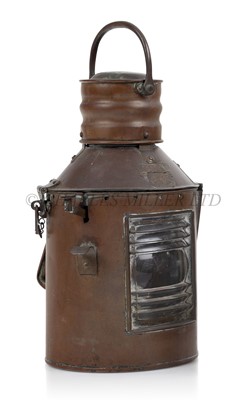 Lot 104 - A COPPER SIGNAL LAMP BY R. C. MURRAY & CO. GLASGOW, CIRCA 1900