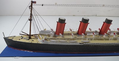 Lot 73 - A FINE BUILDER'S MODEL FOR THE R.M.S. 'AQUITANIA', CONSTRUCTED BY JOHN BROWN & CO., CLYDEBANK FOR CUNARD, 1914
