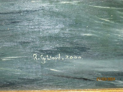 Lot 98 - δ ROBERT G. LLOYD (BRITISH, B. 1969) - NEW ZEALAND SHIPPING COMPANY 'NORTHUMBERLAND' AT SEA, 1956