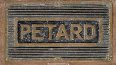 Lot 245 - A TREAD PLATE FROM H.M. DESTROYER 'PETARD', WHICH ASSISTED IN THE SINKING OF U559 AND THE RECOVERY OF THE ENIGMA 'SHARK' CODEBOOKS