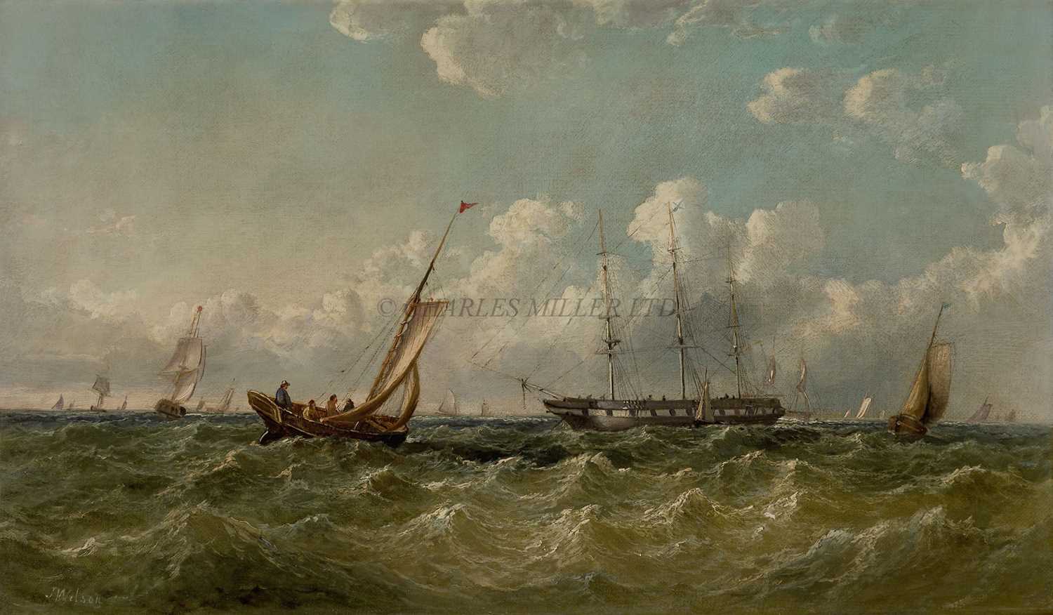 Lot 29 - JOHN H. 'JOCK' WILSON (BRITISH, 1774-1855) - LORD YARBOROUGH'S YACHT IN THE 'FALCON' R.Y.S.