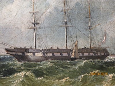 Lot 29 - JOHN H. 'JOCK' WILSON (BRITISH, 1774-1855) - LORD YARBOROUGH'S YACHT IN THE 'FALCON' R.Y.S.