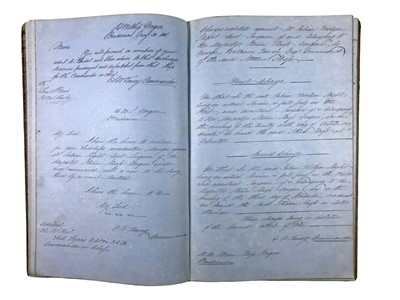 Lot 190 - A COPY LETTER BOOK FROM H.M. PADDLE SLOOP 'GORGON', CIRCA 1858