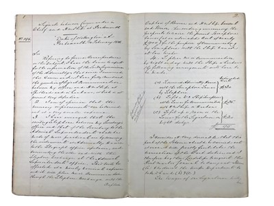 Lot 177 - A COPY LETTER BOOK FROM H.M.S. 'DUKE OF WELLINGTON', 1886-88