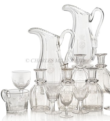 Lot 202 - QUANTITY OF GLASSWARE FROM THE ROYAL YACHT 'OSBORNE', CIRCA 1890