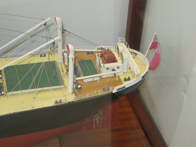 Lot 64 - A BUILDER'S-STYLE MODEL BY NORMAN HILL FOR THE S.S. 'SINNINGTON COURT', ORIGINALLY BUILT BY ARMSTRONG, WHITWORTH & CO. FOR THE UNITED BRITISH SS. CO., 1928