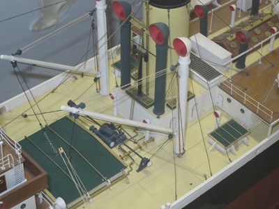 Lot 64 - A BUILDER'S-STYLE MODEL BY NORMAN HILL FOR THE S.S. 'SINNINGTON COURT', ORIGINALLY BUILT BY ARMSTRONG, WHITWORTH & CO. FOR THE UNITED BRITISH SS. CO., 1928