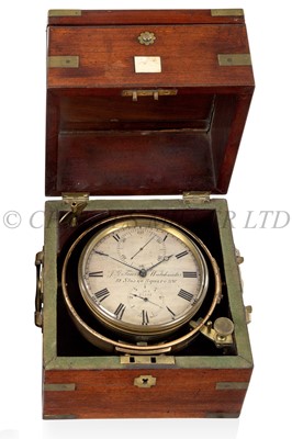 Lot 345 - Ø AN EIGHT-DAY MARINE CHRONOMETER PROBABLY BY R.&W. ROSKELL AND RETAILED BY J.G. FAIERS LONDON, CIRCA 1830