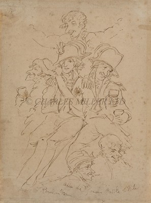 Lot 141 - THOMAS ROWLANDSON (BRITISH, 1756-1827) - AFTER THE GLORIOUS BATTLE OF [THE] NILE (NELSON CAROUSING WITH HIS MEN)