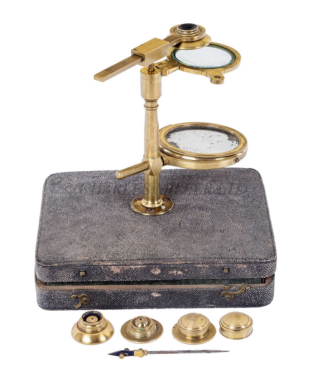 Lot 296 - ELLIS TYPE AQUATIC MICROSCOPE ATTRIBUTED TO DOLLAND, CIRCA 1780