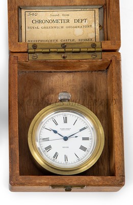 Lot 287 - A SILVER-CASED DECK WATCH BY ULYSSE NARDIN LOCLE SUISSE FOR THE BRITISH HYDROGRAPHIC SURVEY, CIRCA 1940