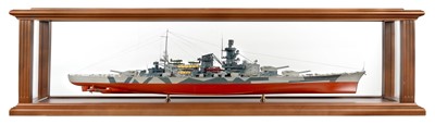 Lot 241 - A WELL PRESENTED AND DETAILED 1:220 SCALE MODEL OF 'SCHARNHORST' [1939]